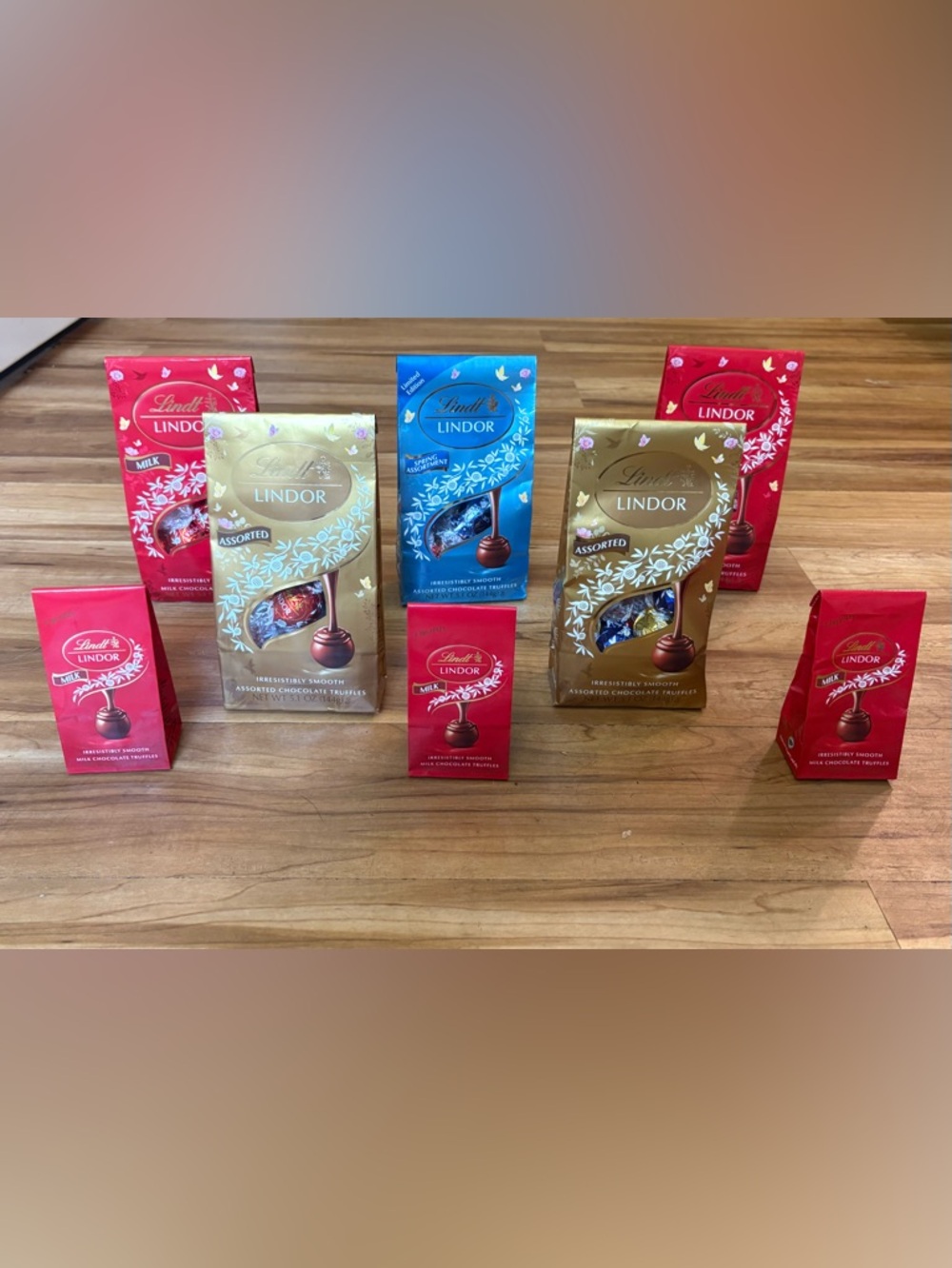 NWT Lindor Lindt Truffles, 5.1 oz Bags x 5, 0.8 oz x 3